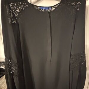 Apt. 9 Black Lace Accent Blouse